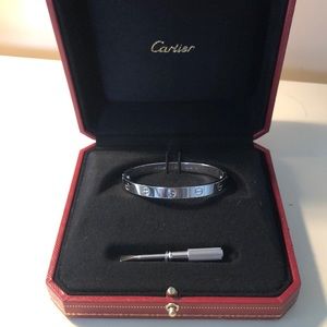 Cartier White Gold Love Bracelet